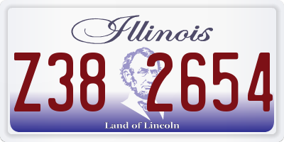 IL license plate Z382654
