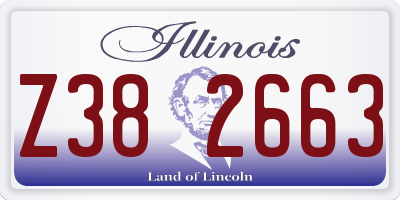 IL license plate Z382663