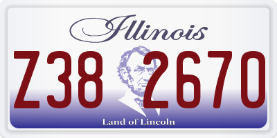 IL license plate Z382670