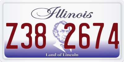 IL license plate Z382674