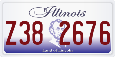 IL license plate Z382676