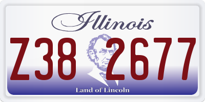 IL license plate Z382677