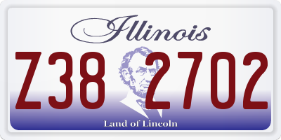 IL license plate Z382702