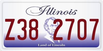 IL license plate Z382707