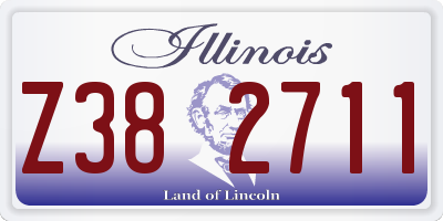 IL license plate Z382711