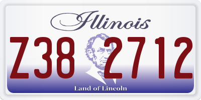 IL license plate Z382712