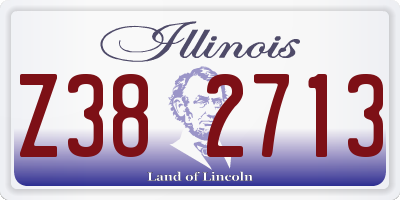 IL license plate Z382713