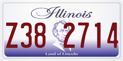 IL license plate Z382714