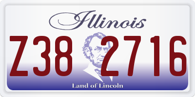 IL license plate Z382716