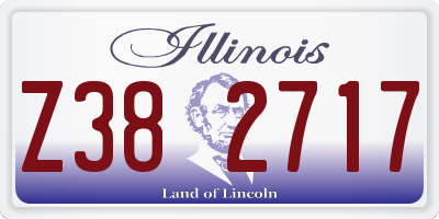 IL license plate Z382717