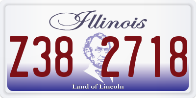 IL license plate Z382718