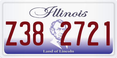 IL license plate Z382721