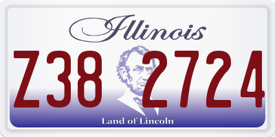 IL license plate Z382724