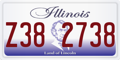 IL license plate Z382738