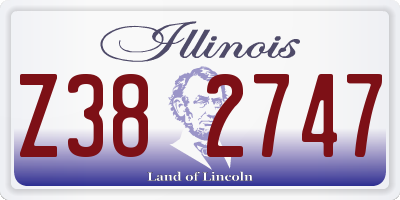 IL license plate Z382747