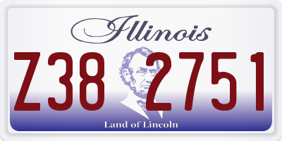 IL license plate Z382751