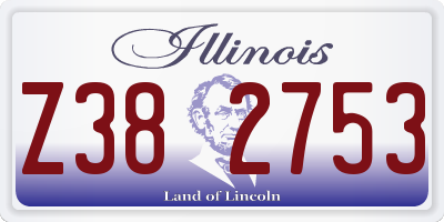 IL license plate Z382753