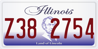 IL license plate Z382754