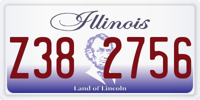 IL license plate Z382756