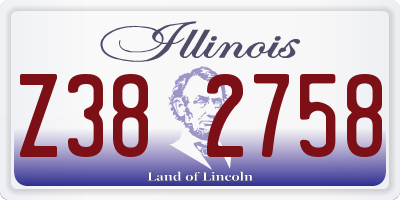 IL license plate Z382758