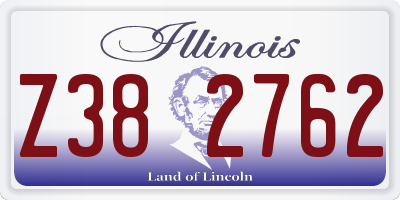 IL license plate Z382762