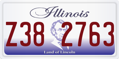 IL license plate Z382763