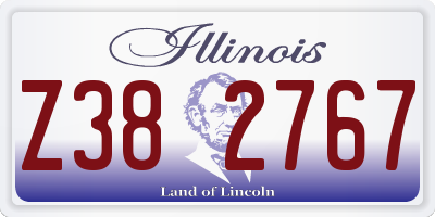 IL license plate Z382767