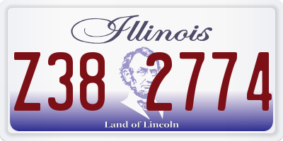 IL license plate Z382774