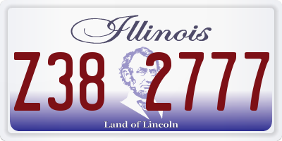 IL license plate Z382777