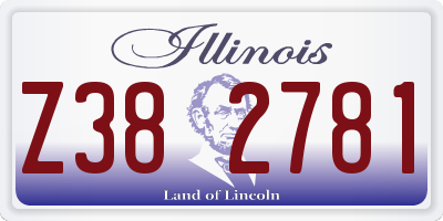 IL license plate Z382781