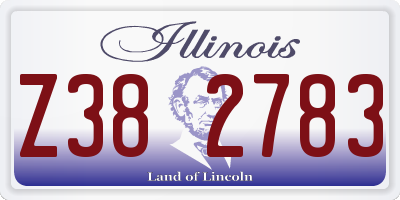 IL license plate Z382783