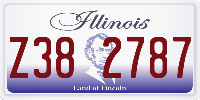 IL license plate Z382787