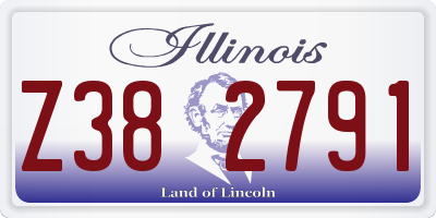 IL license plate Z382791