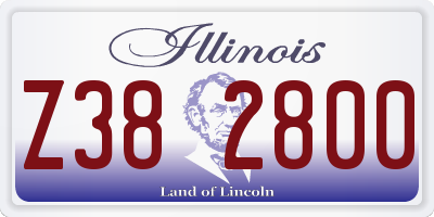 IL license plate Z382800