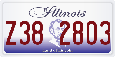 IL license plate Z382803