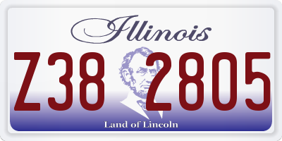 IL license plate Z382805
