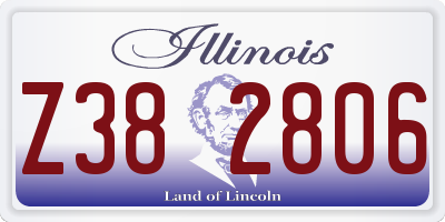 IL license plate Z382806