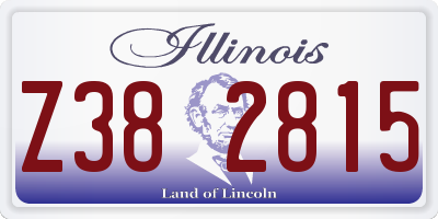 IL license plate Z382815