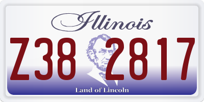 IL license plate Z382817