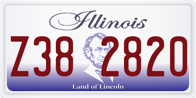 IL license plate Z382820