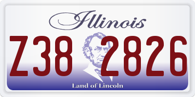 IL license plate Z382826