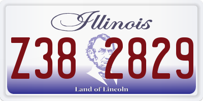 IL license plate Z382829