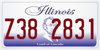 IL license plate Z382831