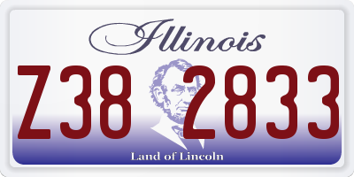 IL license plate Z382833