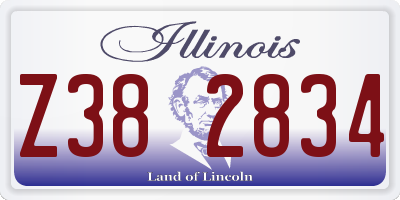 IL license plate Z382834
