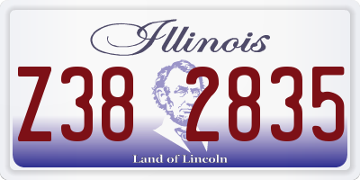IL license plate Z382835