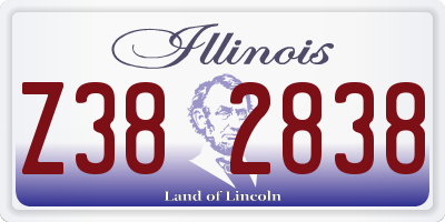 IL license plate Z382838