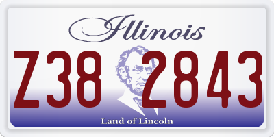 IL license plate Z382843