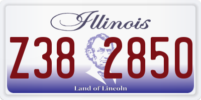 IL license plate Z382850