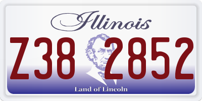 IL license plate Z382852